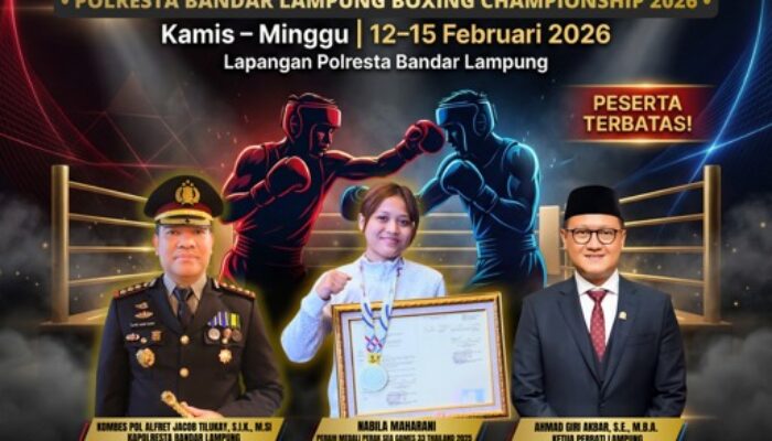 Polresta Bandar Lampung dan Perbati Lampung Gelar Kejurda Tinju 2026
