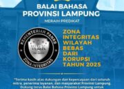 Balai Bahasa Provinsi Lampung Raih ZI ABK 2025 dari Kemenpan RB