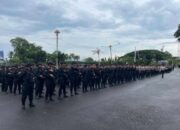 Brimob Polda Lampung Kawal Aksi Damai Mahasiswa di DPRD Lampung, Menjamin Kebebasan Berpendapat