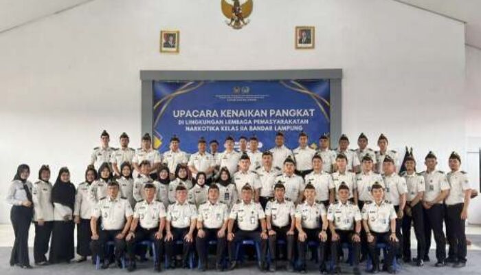 33 Pegawai Lapas Narkotika Bandar Lampung Naik Pangkat