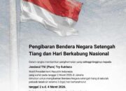 Kemensesneg Republik Indonesia Imbau Masyarakat Kibarkan Bendera Setengah Tiang 2-4 Februari 2026 untuk Kenang Wapres ke-6 Jenderal TNI (Purn) Try Sutrisno