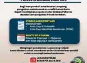 Polresta Bandar Lampung Buka Penitipan Kendaraan Selama Mudik Lebaran 2026